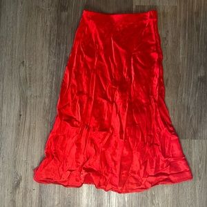 H&M Silky Midi Skirt